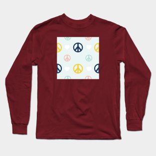 Colorful Peace Prosperity Calm Pattern Long Sleeve T-Shirt